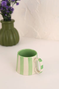 Ceramic Stripe Coffee Cup (Set of 2)