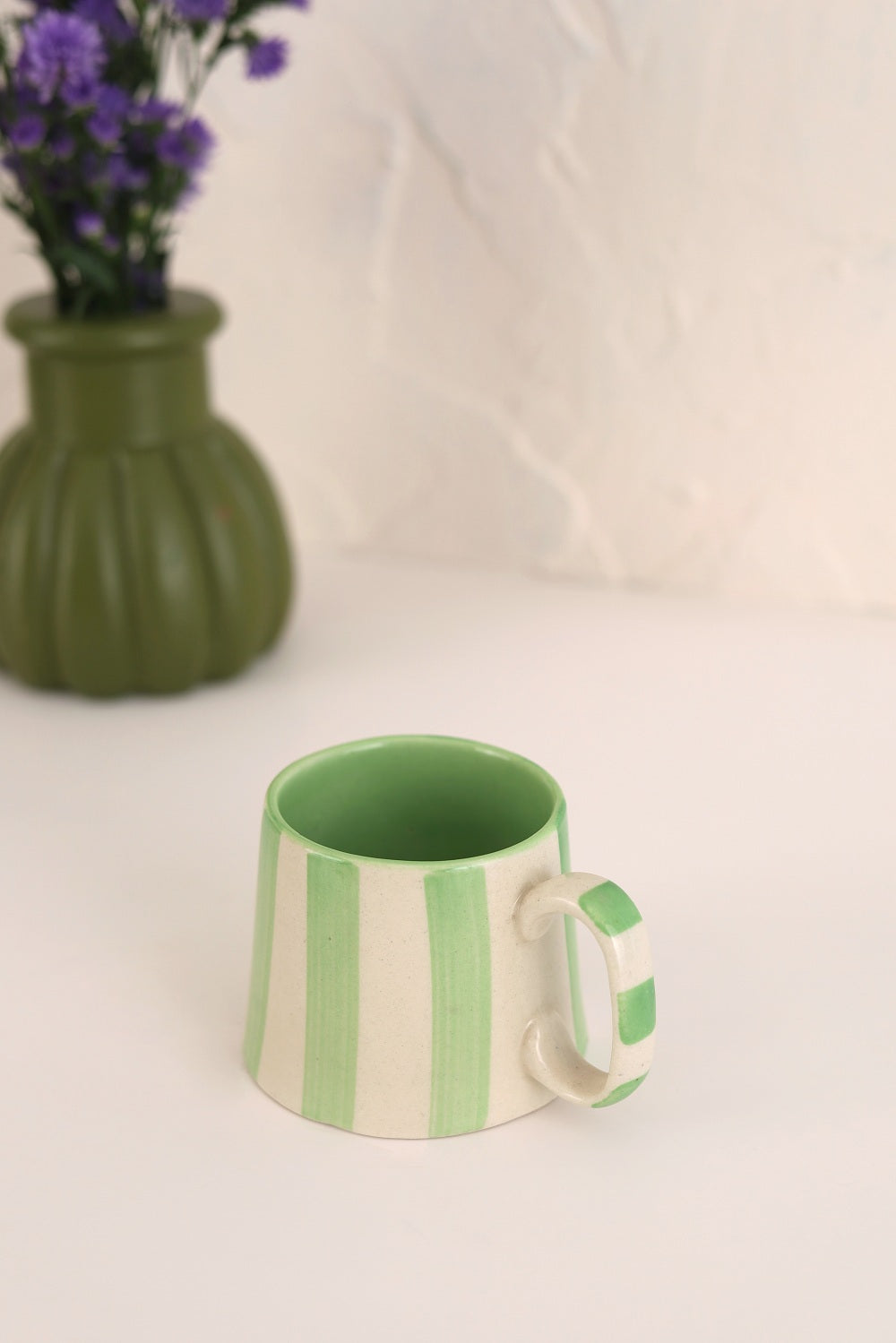 Ceramic Stripe Coffee Cup (Set of 2)