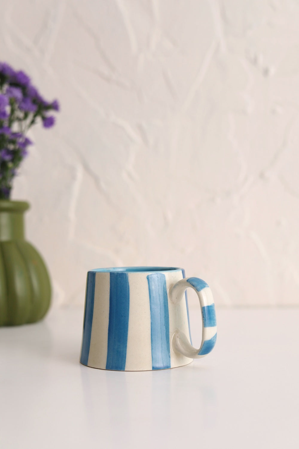Ceramic Stripe Coffee Cup (Set of 2)