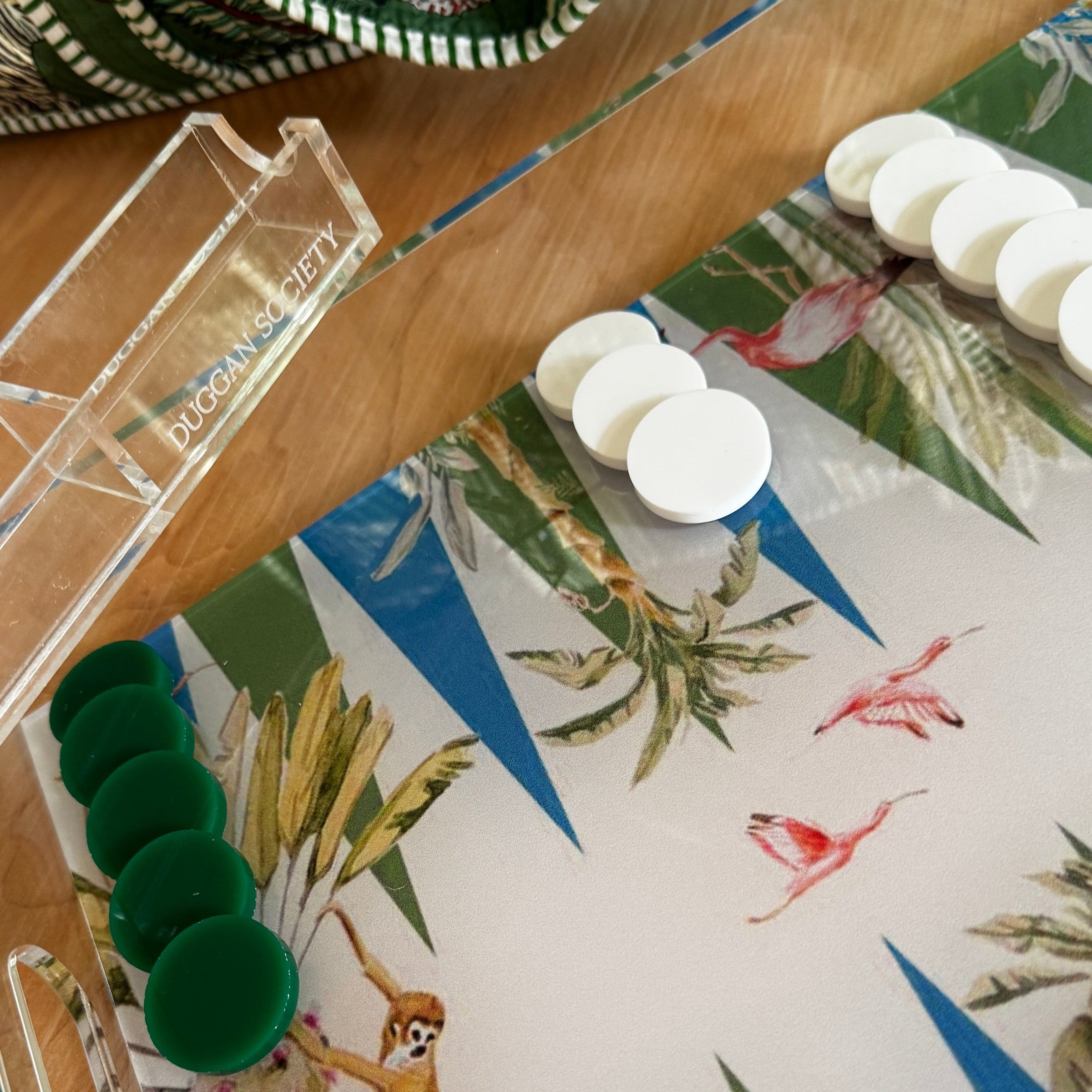 Acrylic backgammon tray