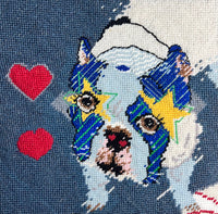 Custom Needlepoint Pillow - Pet Portrait