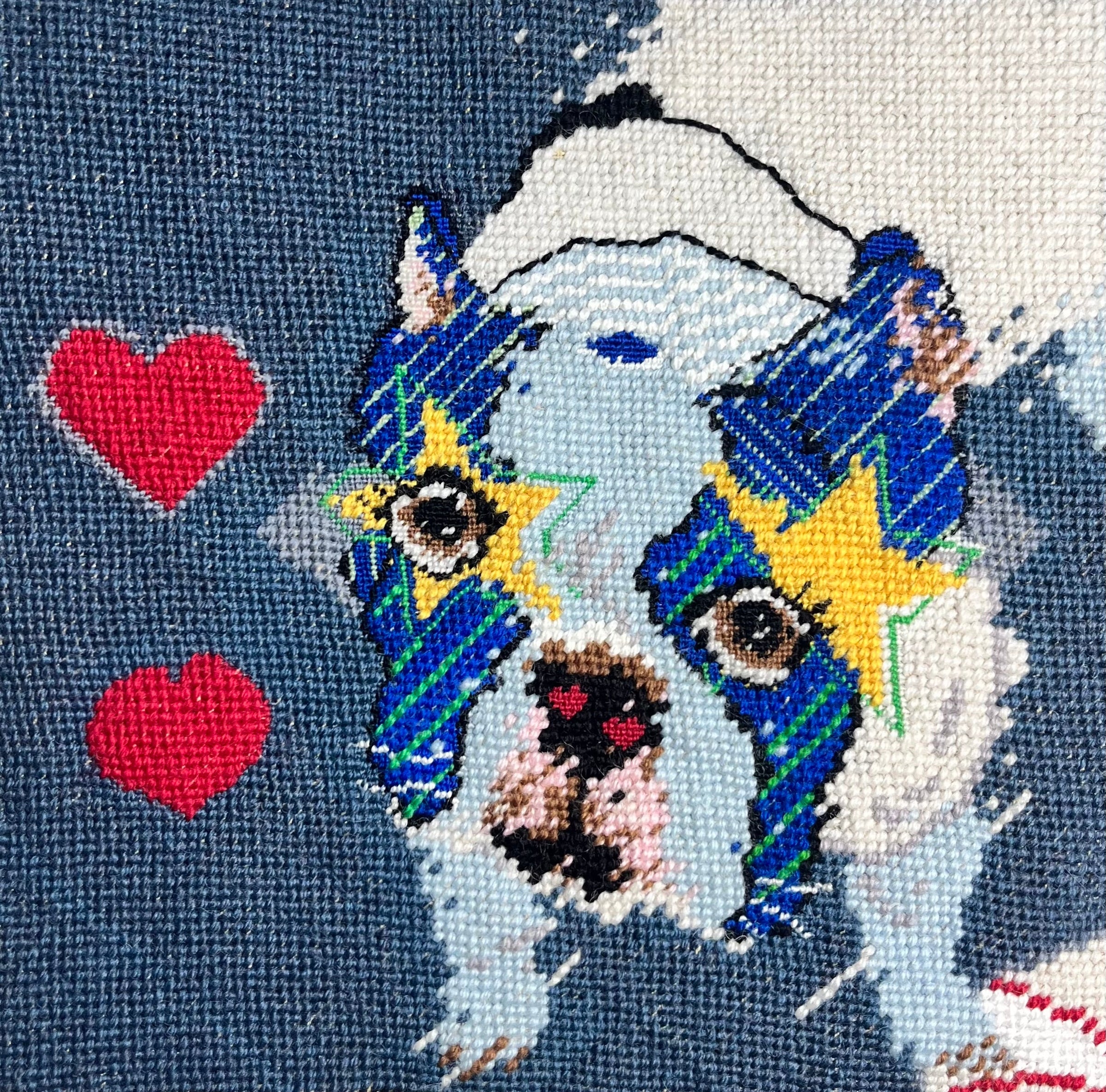 Custom Needlepoint Pillow - Pet Portrait