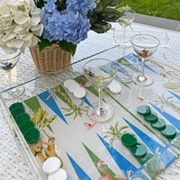 Acrylic backgammon tray