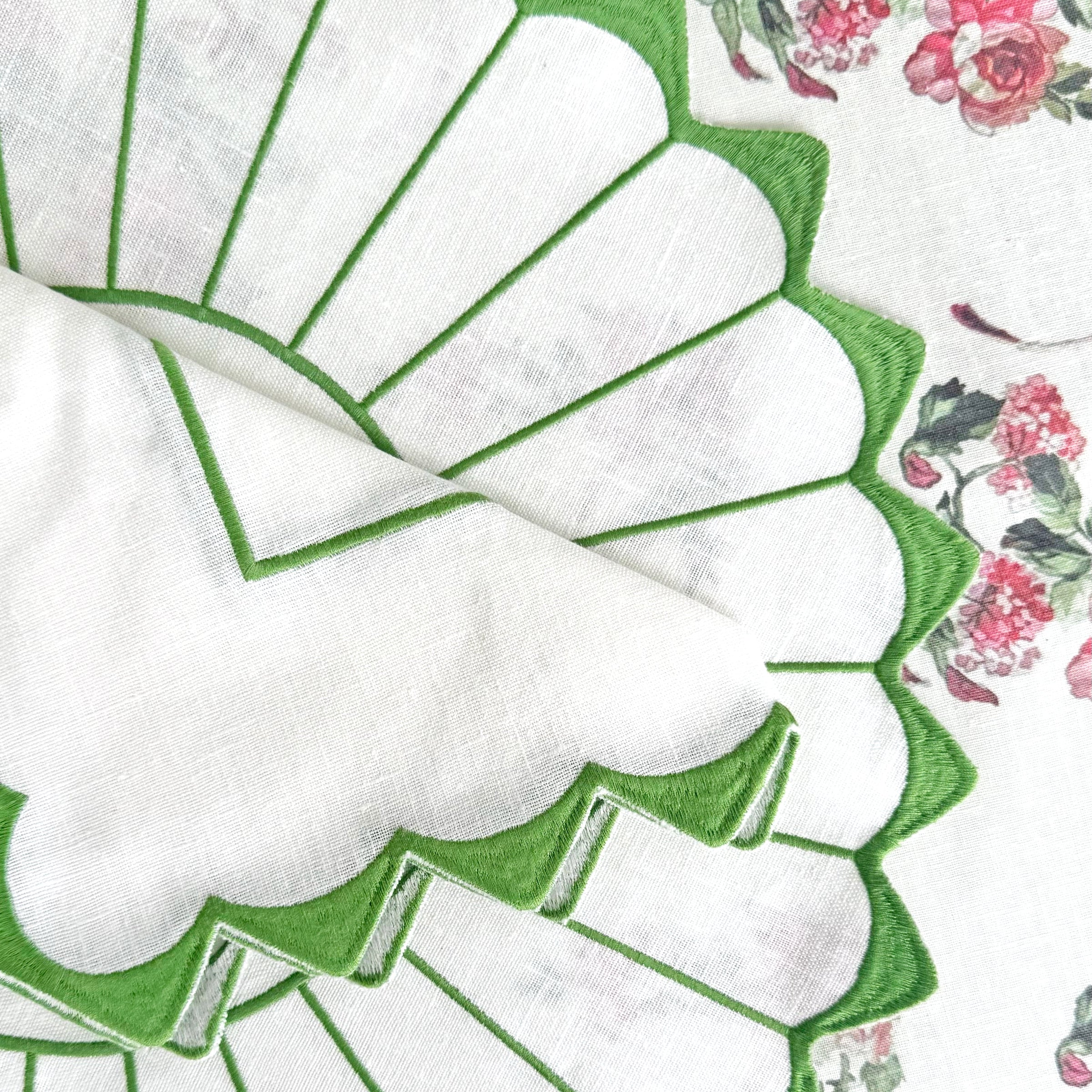 Charlotte green linen napkin (set of 4)