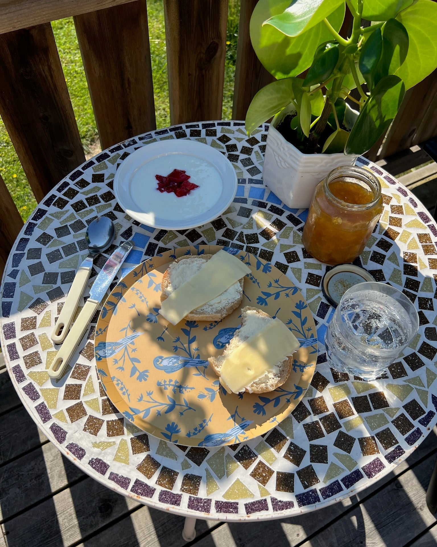 Garden Toile Dinner Plate Set of 12 - Marigold