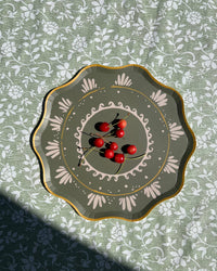 Palmas Dessert Plate Set of 12 - Sage