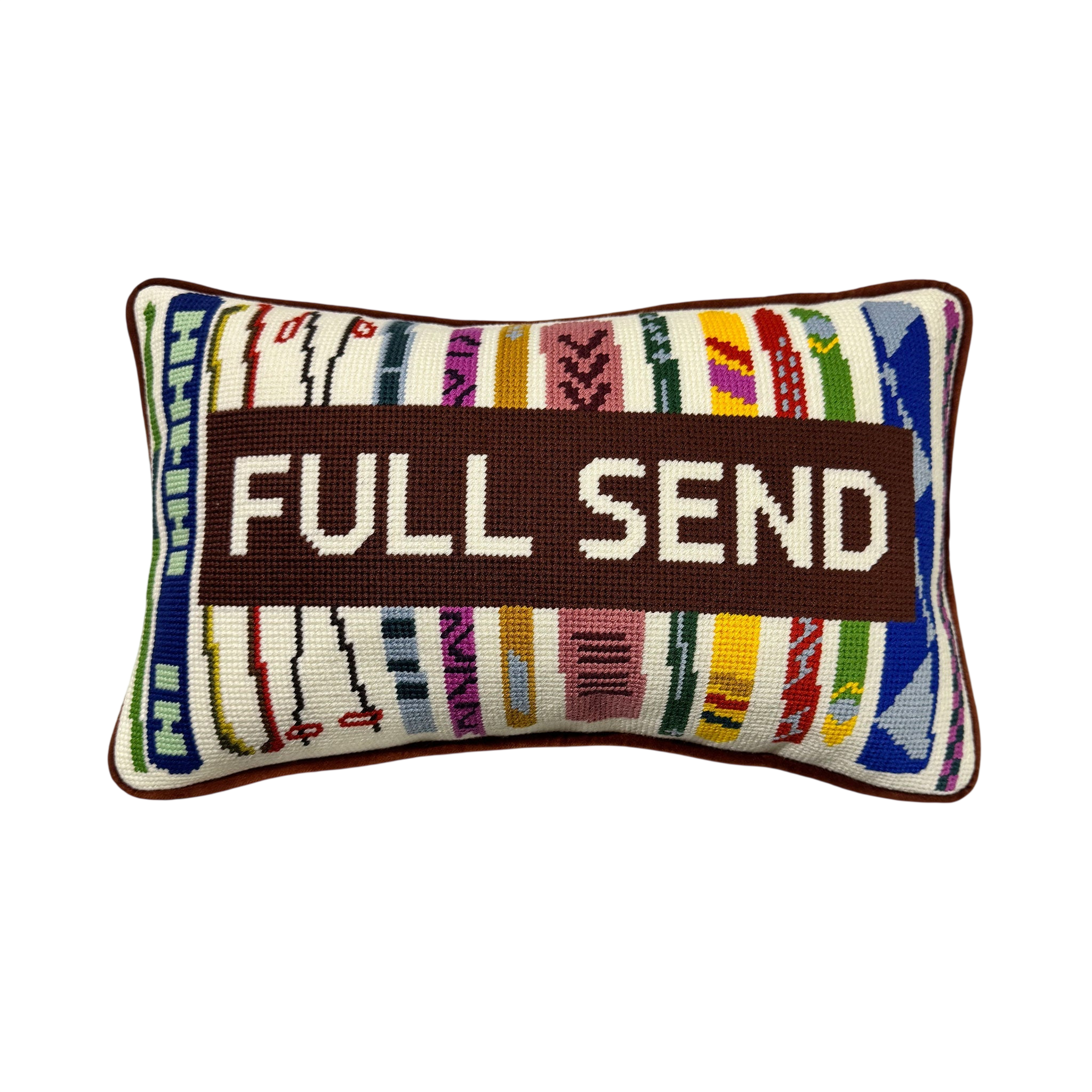 Full Send Needlepoint Pillow
