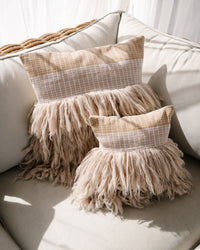 Wugo Throw Pillow - Cream Picnic/Smokey Beige