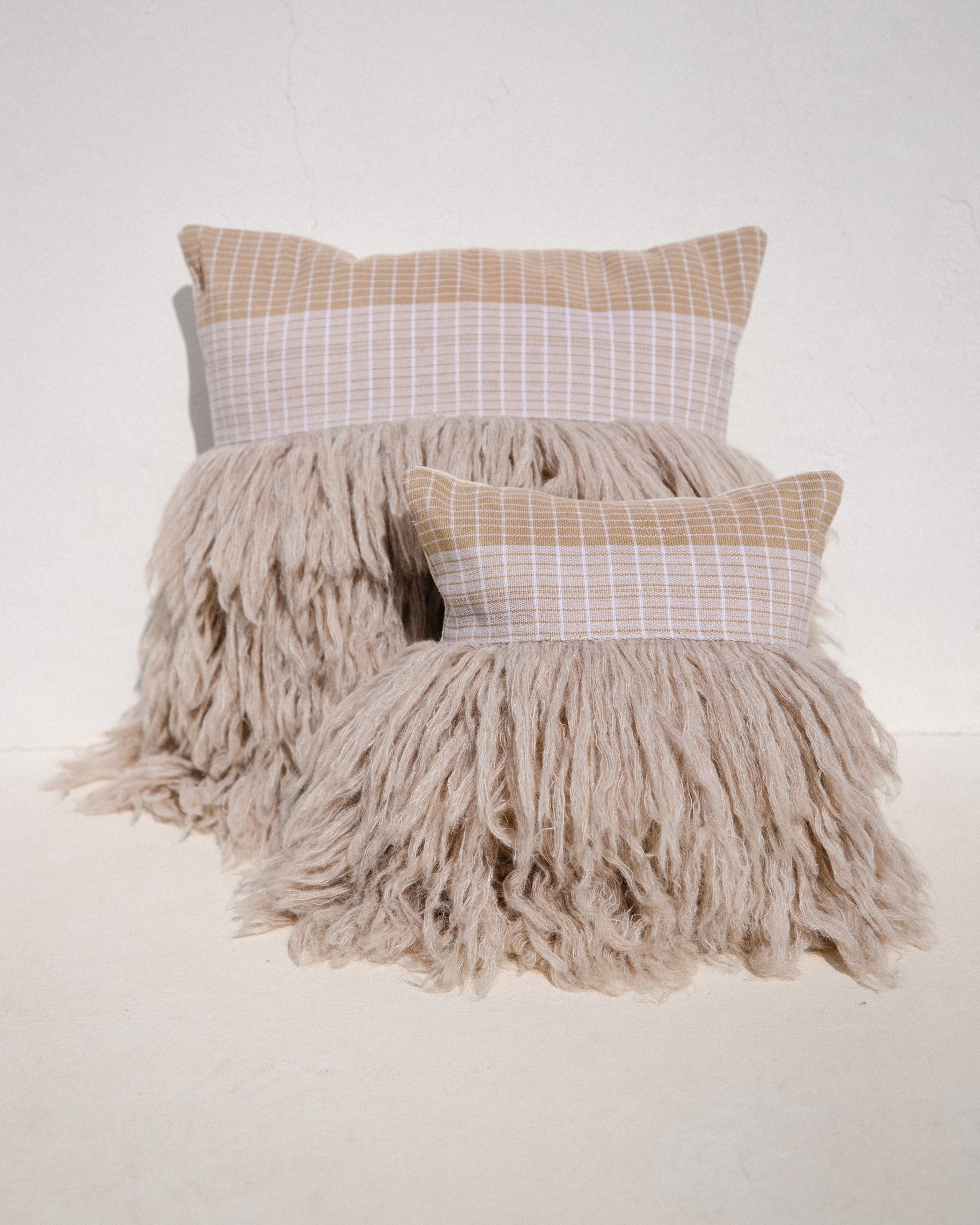 Wugo Throw Pillow - Cream Picnic/Smokey Beige