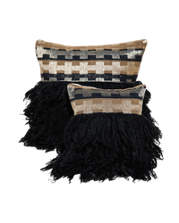 Wugo Throw Pillow -  Gold/Mystic Black