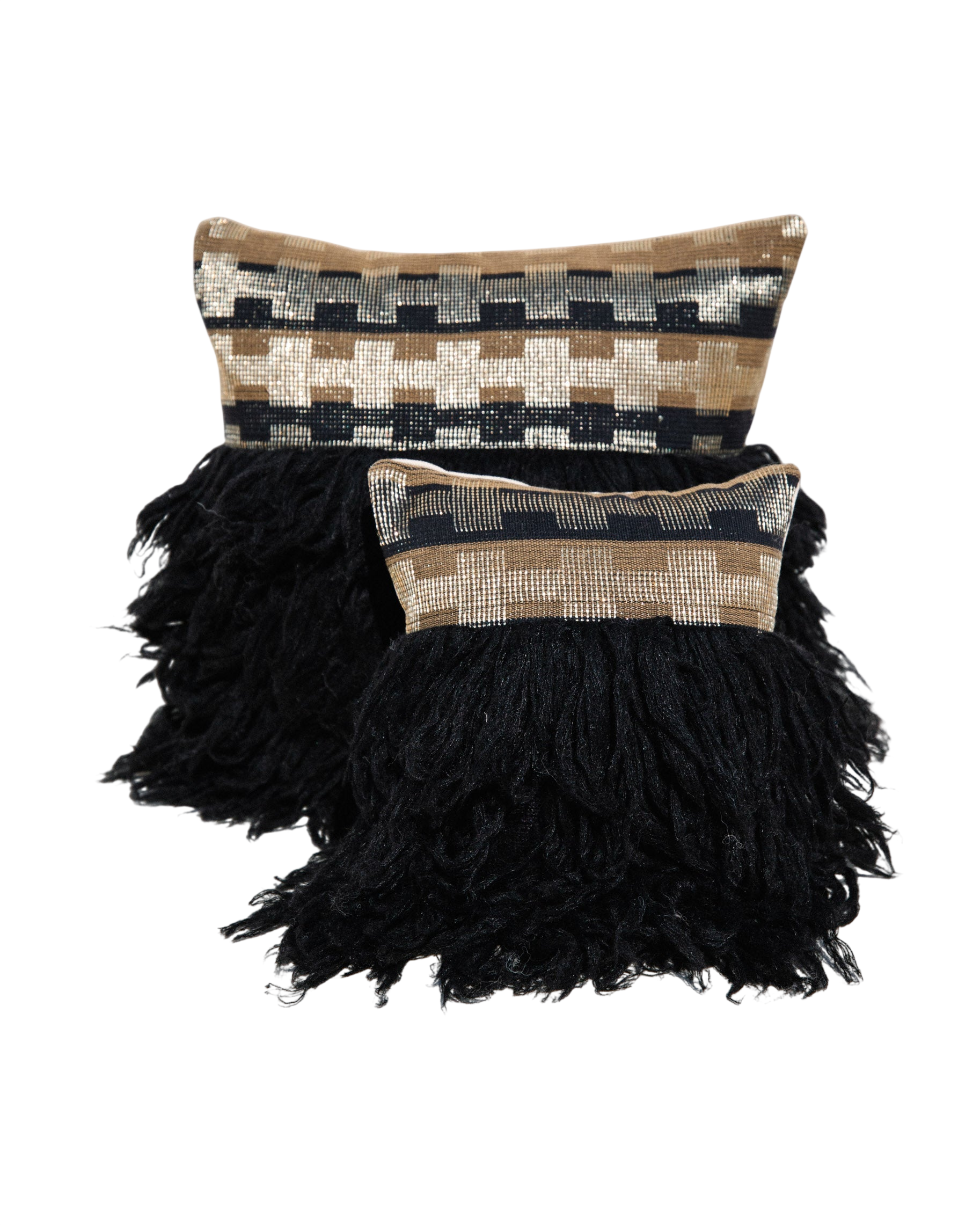 Wugo Throw Pillow -  Gold/Mystic Black