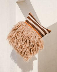 Wugo Throw Pillow -  Rust Stripe/Andes Sand