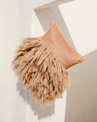 Wugo Throw Pillow -  Dusty Pink Stripe/Andes Sand