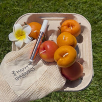 APRICOT BEESWAX CANDLE PAIR