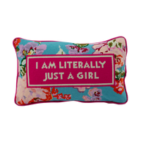Just A Girl Needlepoint Pillow