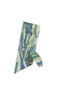 Hand-Marbled Large Wall Picture Frame in Green & Blue, 5x7