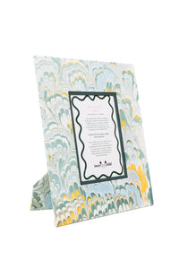Blue Hand-Marbled Large Wall Picture Frame, 5x7