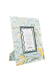 Blue Hand-Marbled Large Wall Picture Frame, 5x7