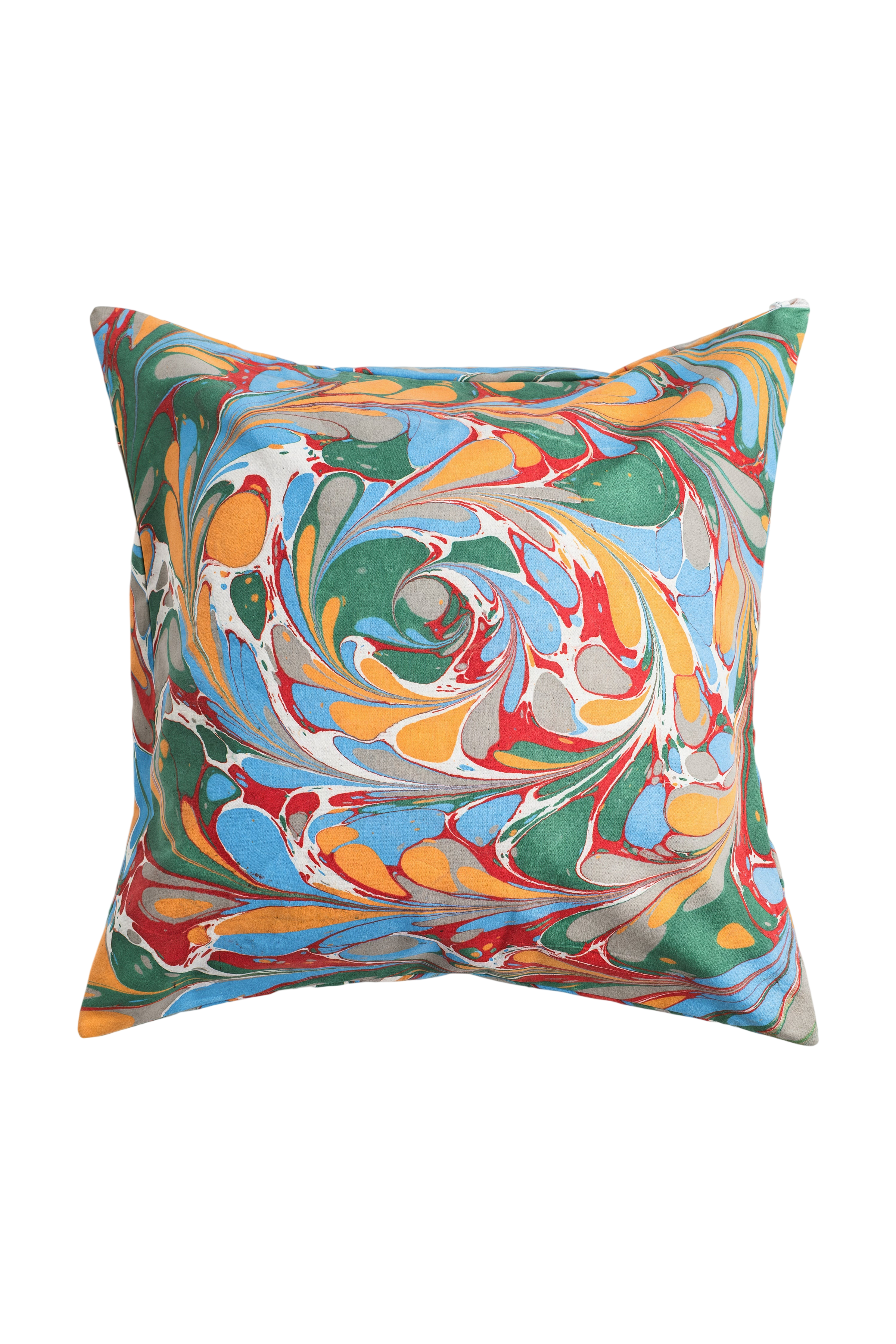 Marais Hand Marbled Square Pillow, 20x20