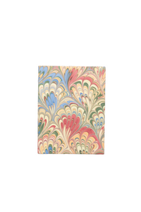 Hand Marbled Picture Frame Folding Book, 4x6 in Multicolor Marbling