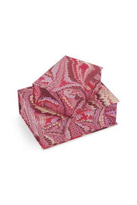 Hand-Marbled Keepsake Box Set in Florentine Pink