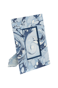 Hand-Marbled Large Wall Picture Frame in Ocean Wave, 5x7