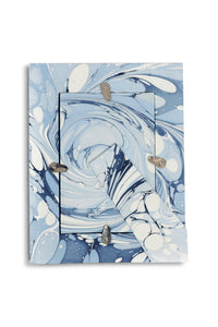 Hand-Marbled Picture Frame in Ocean Wave, 4" x 6"