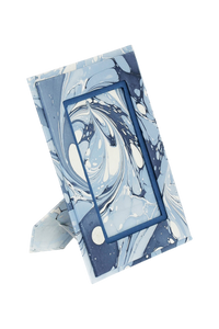 Hand-Marbled Picture Frame in Ocean Wave, 4" x 6"