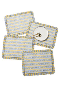 Provence Blockprint Placemat in Butter Yellow