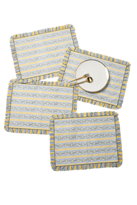 Provence Blockprint Placemat in Butter Yellow