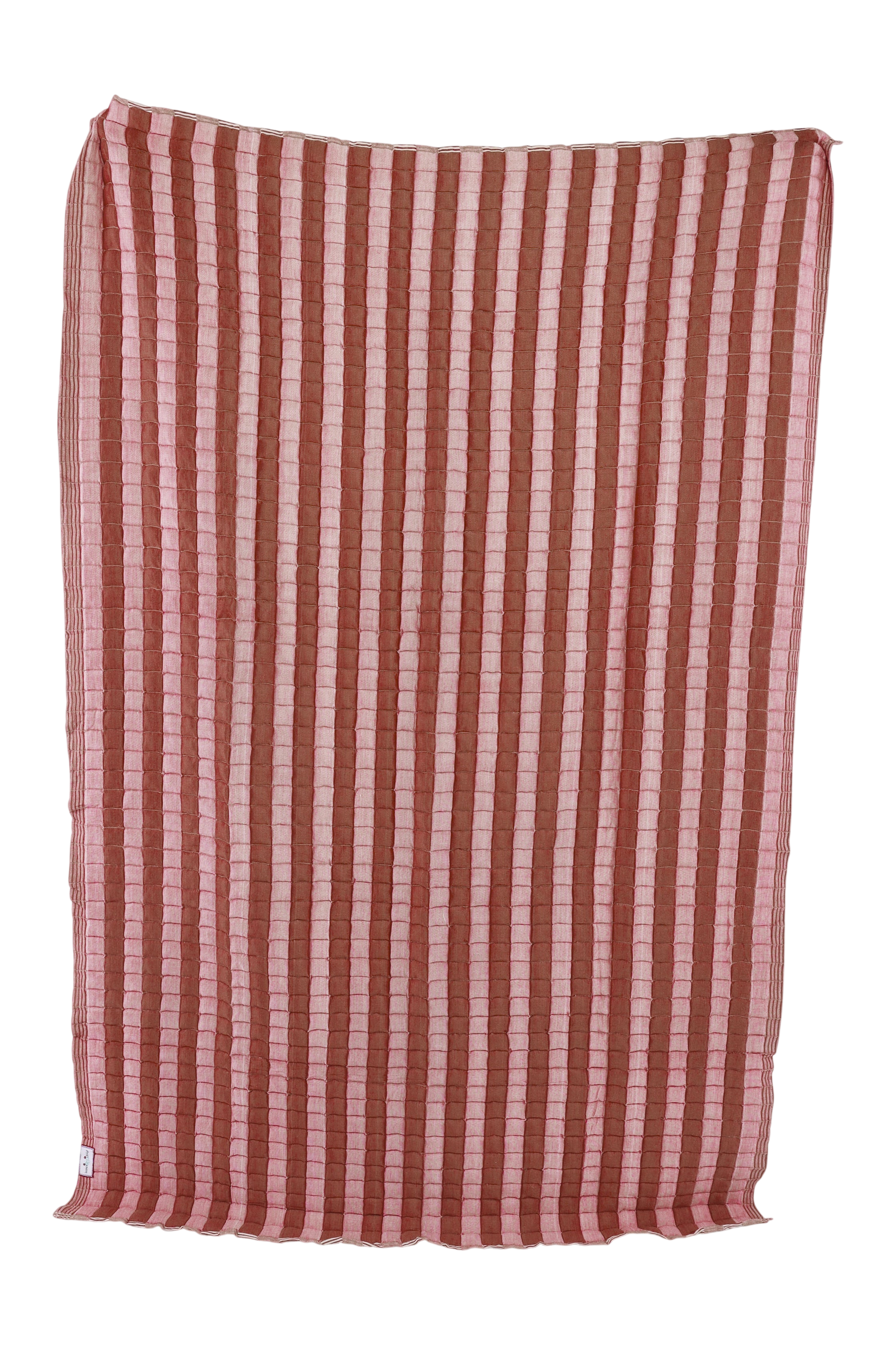 Warm Taupe & Dusty Pink Reversible Sujani Quilt