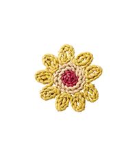 Island Flower Yellow Coasters (Set of 4)