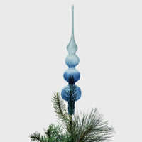 Glass Bubble Ombre Tree Topper - Navy and Grey