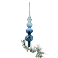 Glass Bubble Ombre Tree Topper - Navy and Grey