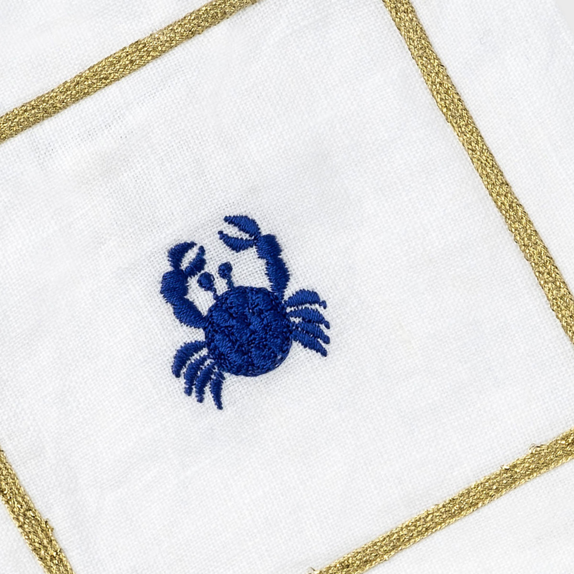 Crab Cocktail Napkins (Set of 4)