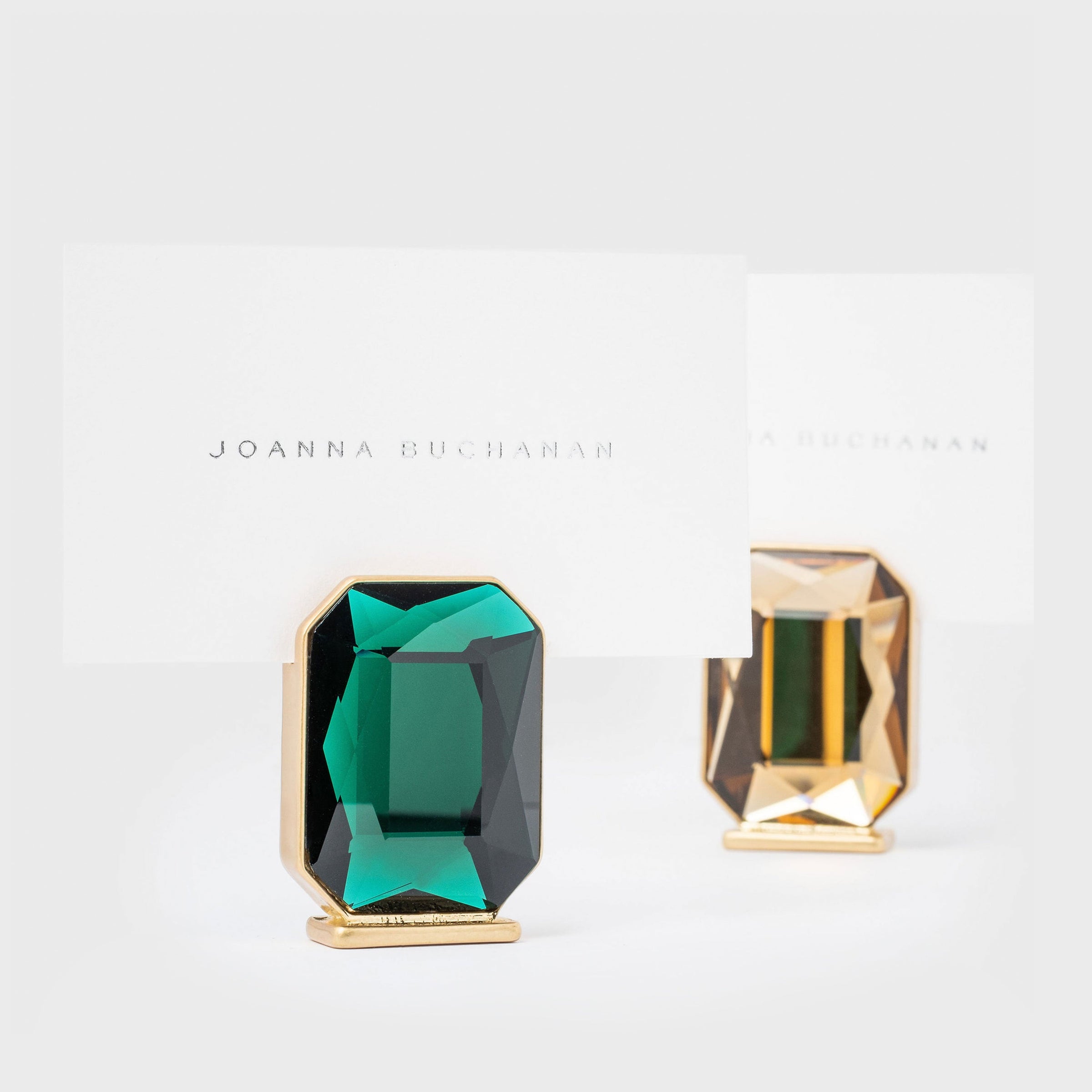Single Gem Placecard Holder - Topaz (Set of 2)
