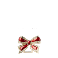 Enamel Bow Placecard Holders - Red (Set of 4)