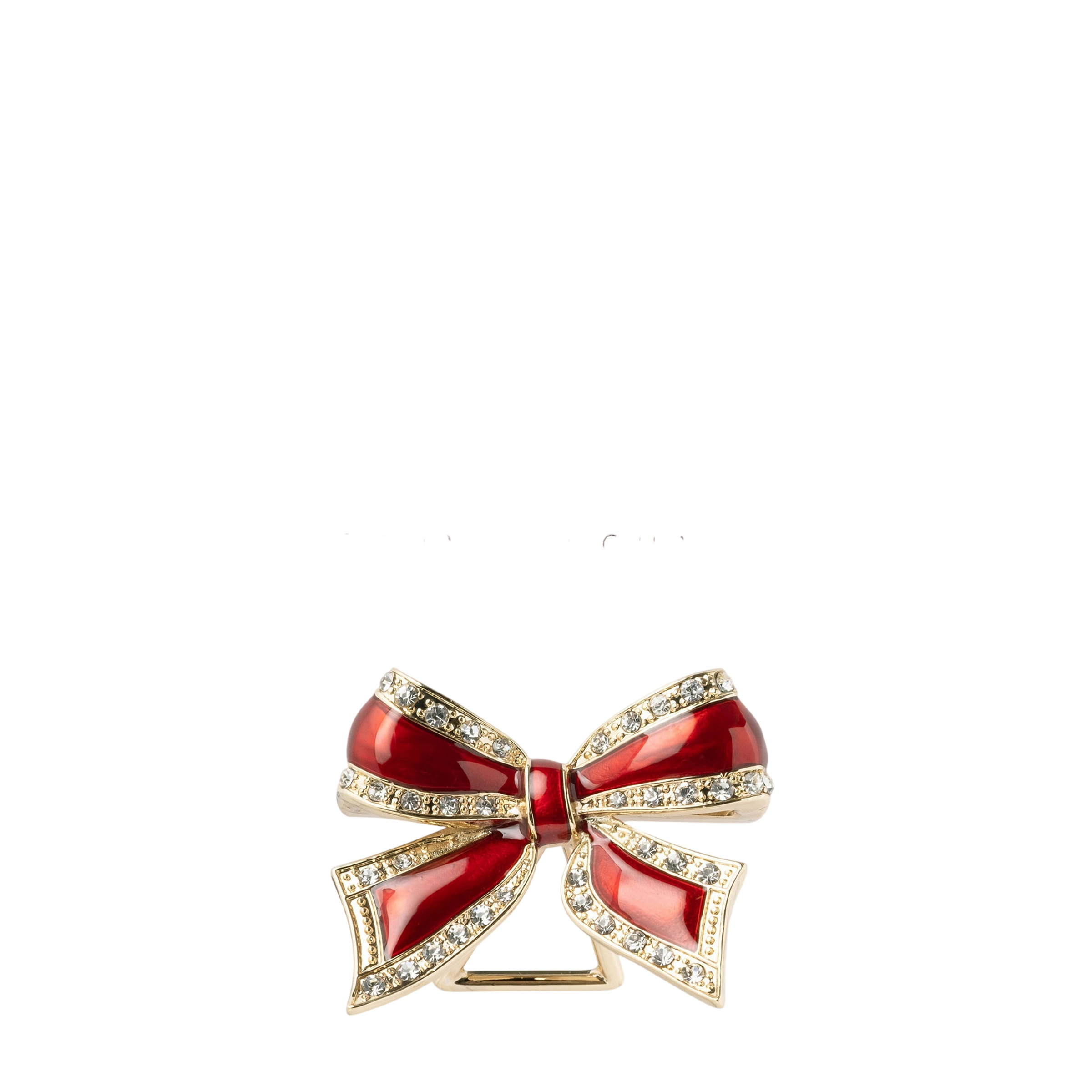 Enamel Bow Placecard Holders - Red (Set of 4)