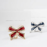 Enamel Bow Placecard Holders - Red (Set of 4)