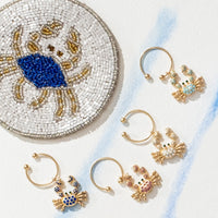 Crab Wine Charms - Rainbow