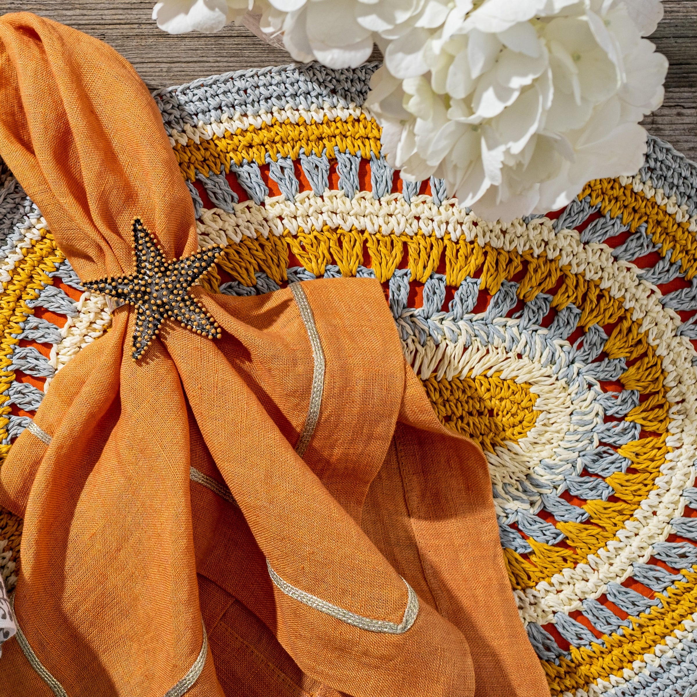 Nantucket Starfish Napkin Rings (Set of 4)
