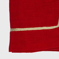 Gold Trim Dinner Napkins - Berry (Set of 2)