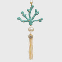 Coral Tassel Hanging Ornament - Turquoise