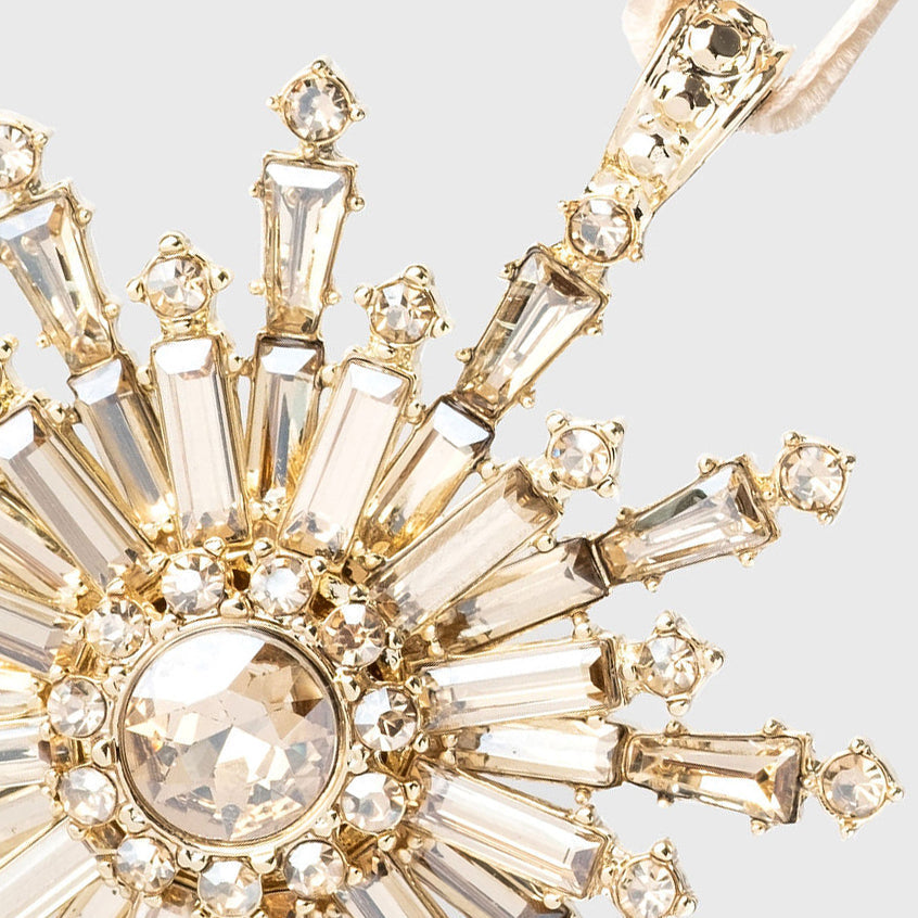 Dazzling Snowflake Hanging Ornament - Gold