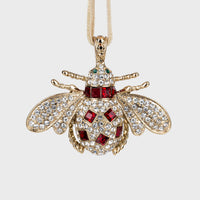 Classic Bee Hanging Ornament Boxed Set - Red and Green