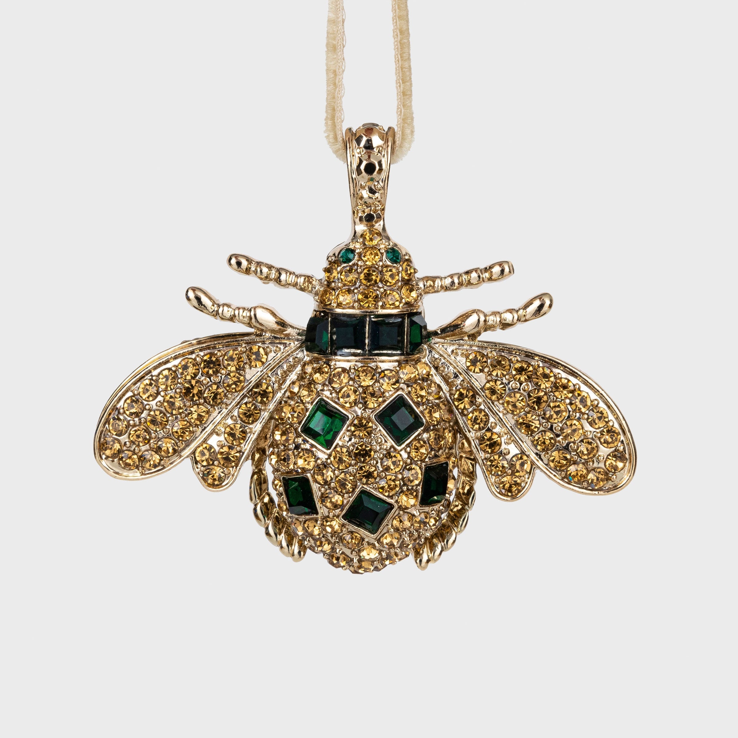 Classic Bee Hanging Ornament Boxed Set - Red and Green