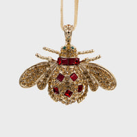 Classic Bee Hanging Ornament Boxed Set - Red and Green