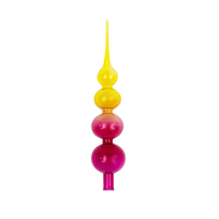 Glass Bubble Ombre Tree Topper - Pink and Citrine