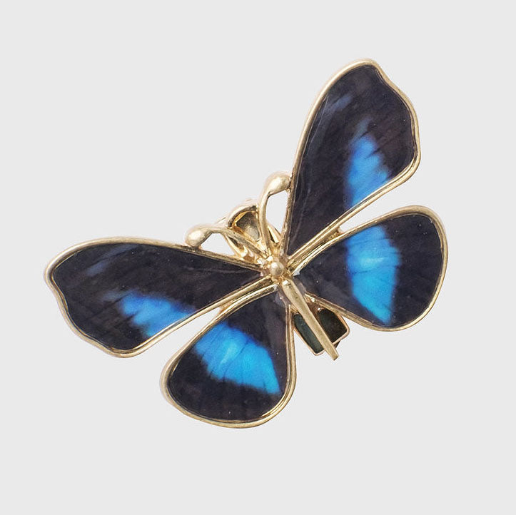 Painterly Butterfly Mini Clips - Blue (Set of Five)