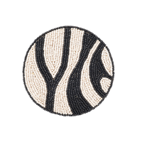 Zebra Coasters - Black (Set of 4)